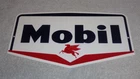 VINTAGE MOBIL MOBILGAS DIE-CUT PEGASUS 12" METAL GASOLINE & OIL PUMP PLATE SIGN!
