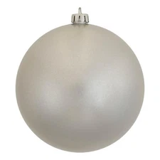 Vickerman 4.75" Plastic Ball Ornaments in Candy Silver (Set of 4)