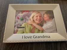 Malden Designs I Love GRANDMA Picture Frame HOLDS 4" X 6" SILVER TONE