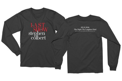 #ad 2026 The Last Show with Colbert Laughter Died Two Side Long Sleeve T Shirt $25.99