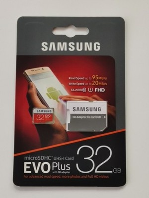 Samsung EVO Plus Micro SDHC 32GB bis zu 95MB/s, Class 10 U1 Speicherkarte