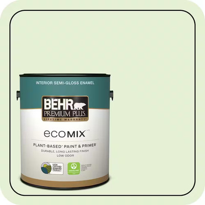 Behr Premium plus 1Gal Semi Gloss Enamel Ecomix Plant Based Interior Paint Prime