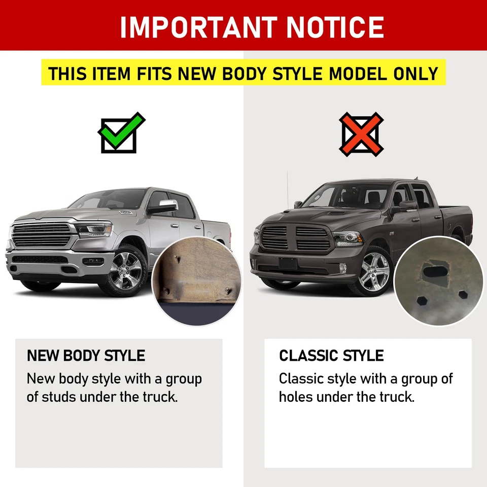 FIT 19-26 Dodge Ram 1500 Crew Cab BXK-S Running Boards Nerf Bars BLK Side Step Foto 3 de 4