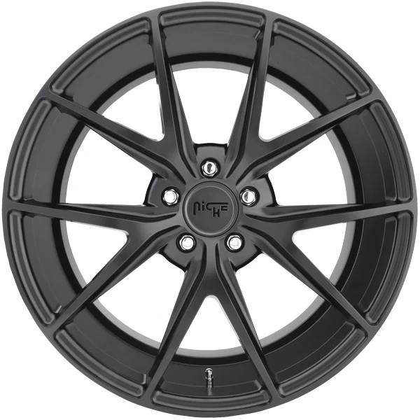 Niche M117 Misano 22x9 5x120 +25mm Satin Black Wheel Rim 22" Inch Foto 4 de 4