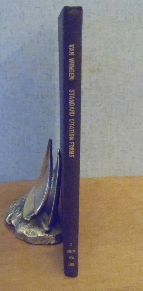 STANDARD CITATION FORMS FOR PUBLISHED BIBLIOGRAPHIES AND CATALOGS VanWigen 1982 - Image 2 of 4