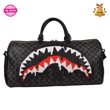 Sprayground Dripping Shark Duffle Bag, Black