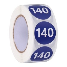 500 Pcs 1 Roll Clothing Size Stickers 140, Size Labels, Navy blue