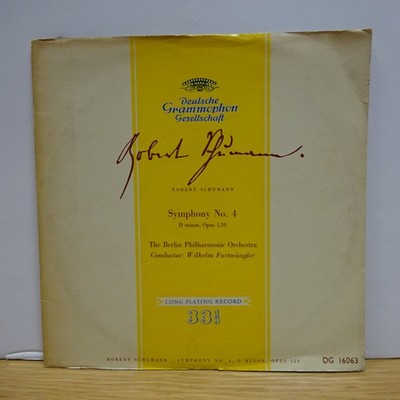 DG 16063 SCHUMANN Symphony no 4 BPO FURTWANGLER DG TULIPS MONO 10'' LP EX