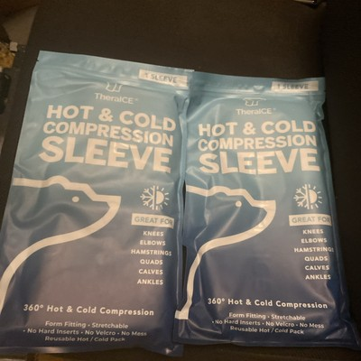 #ad 2 TheraICE Rx Hot amp; Cold Compression Sleeve Reusable Therapy Black Medium $29.99