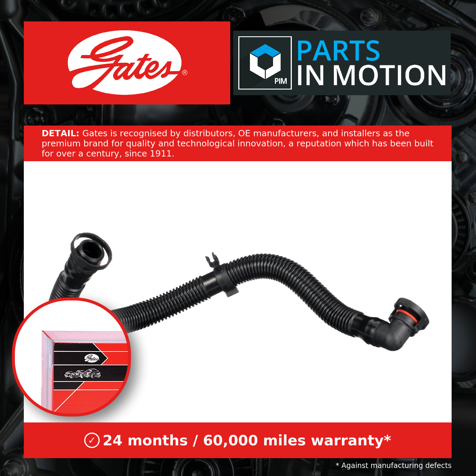 HOSE CRANKCASE VENTILATION EMH213 FOR VW AXX/CCTA/BPY 2.0L 4cyl PASSAT B6 - Image 8