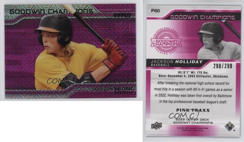 Baseball Horizontal 2023 Goodwin Champions Platinum Horizontal Pink Traxx /299 Jackson ...