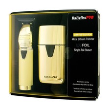 BaBylissPRO LimitedFX Collection Trimmer  Shaver Set Gold FXLFHOLPKG
