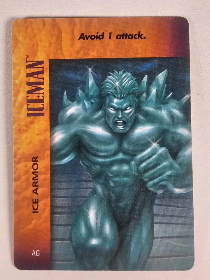 Marvel OVERPOWER PowerSurge Iceman 4 Card Lot Ice Armor, Frostbite, Sub-Zero, Ha - Image 4 of 4