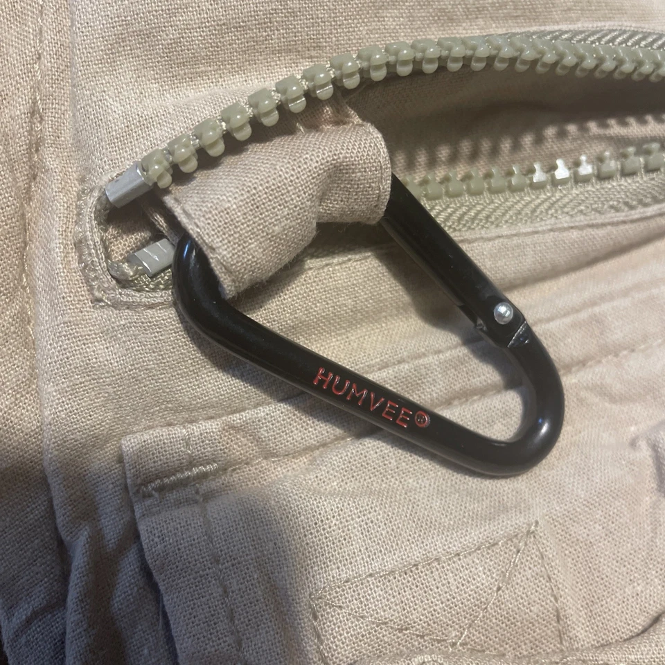 Humvee Safari Vest Mens Med Khaki Tan Multi Pocket Utility Photography Outdoor - Image 3 of 4