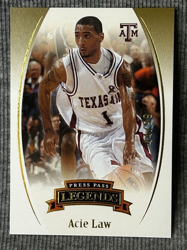 2007-08 Press Pass Legends - Acie Law #10 Gold /99 (RC) CL759