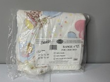 Vtg Beacon Baby Blanket Range 4 Crib Blanket White Animal Balloons Hearts