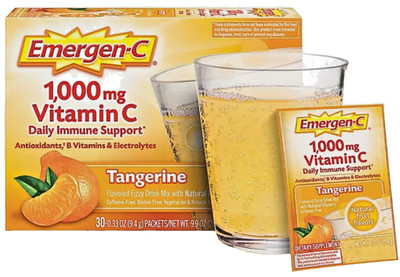 Emergen-C Vitamin C 1000mg Tangerine 30 Packets Exp-03/2027  Drink Mix Powder