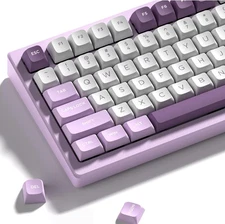 New 189 Keys Double Shot Keycaps PBT Custom Keyboard Full Set XVX White/Purple