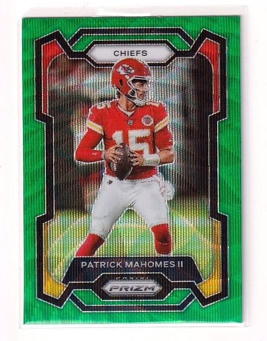 2023 Panini Prizm #149 Patrick Mahomes II Green Wave