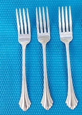 3-Oneida BANCROFT 18/8 Stainless DINNER FORKS 7 3/8"