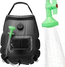 Solar Portable Shower Bag, 5 Gal/20L Solar Heating Outdoor Camping Shower Bag wi