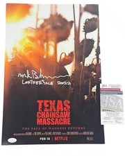 Mark Burnham signed 12x18 Poster Leatherface The Texas Chainsaw Massacre 2022