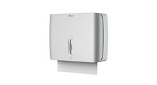 Paper Towel Dispenser Wall Mount Commercial Home Use ABS Matte Silver Gray ...