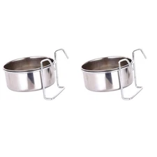 2 Sets Stainless Steel Pet Food Bowl Hanging Type Special Feeding