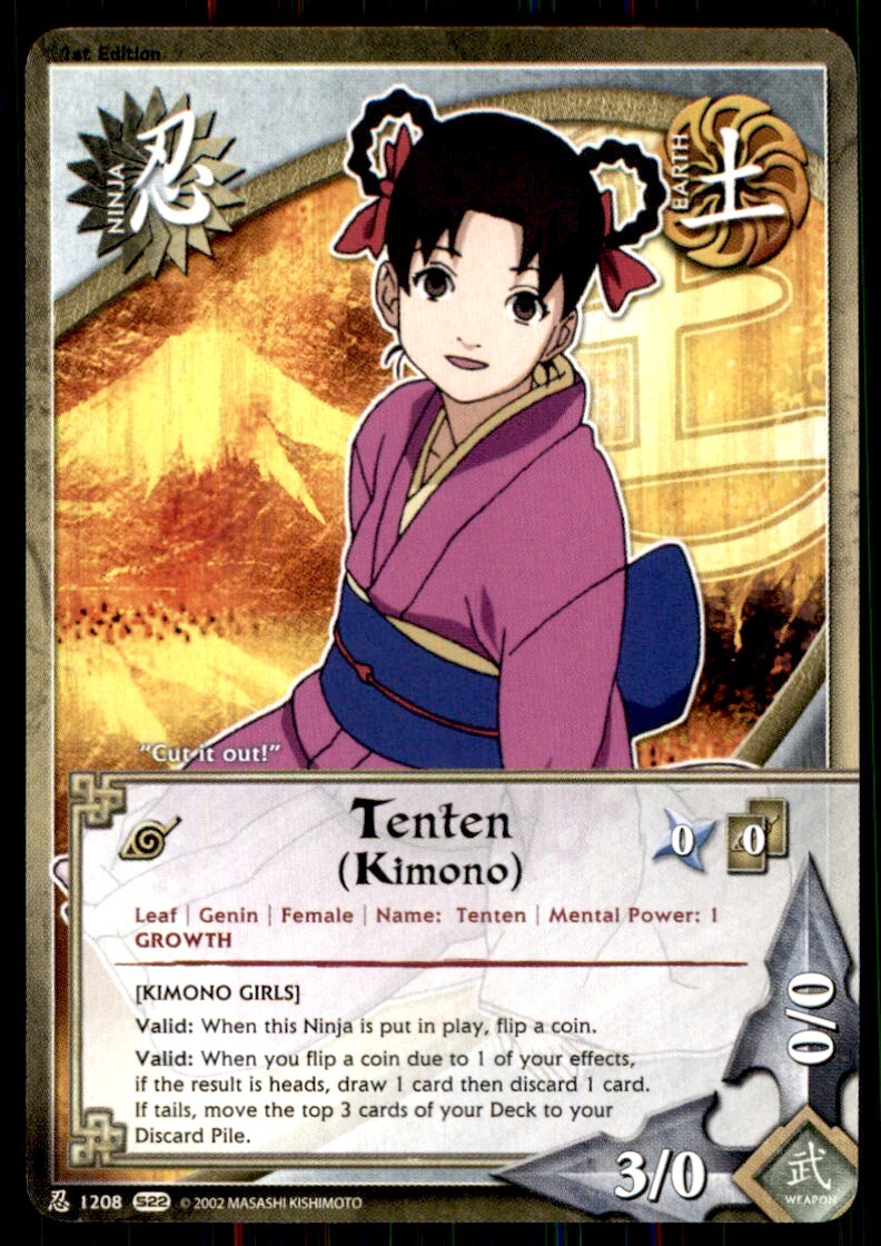 NARUTO ナルト トレーディングカード TENTEN Naruto CCG Tenten (Kimono #1208 Near Mint | eBay