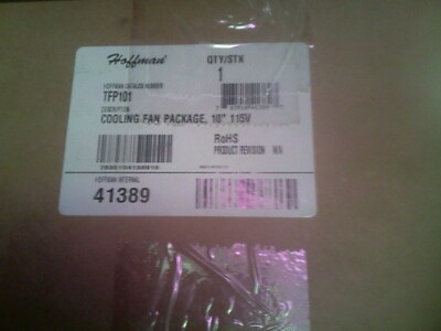 HOFFMAN TFP101 115V; 50/60Hz; 64/80W; 0.58/0.70A COOLING FAN PACKAGE 10'' NEW!! 