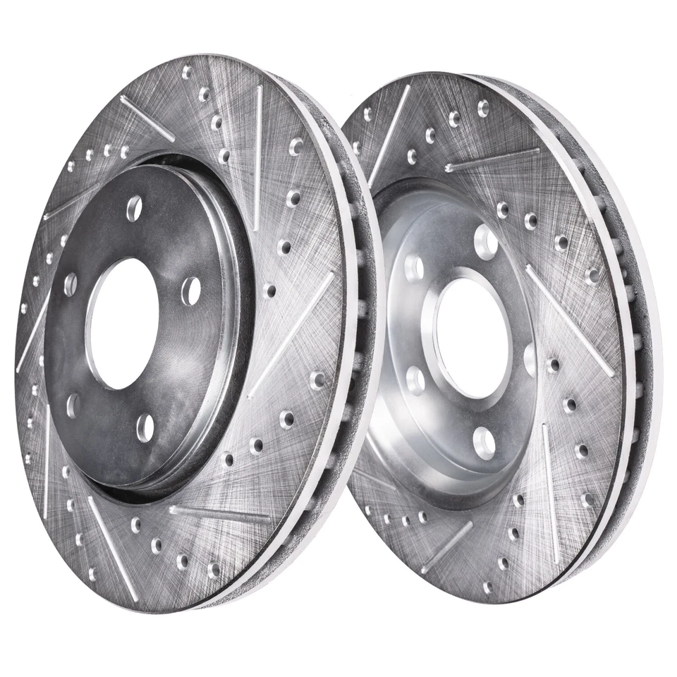 Front Drilled & Slotted Disc Brake Rotors for Mercedes Benz ML320 ML350 ML430 - Image 4 of 4