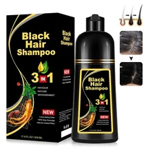 Hair Dye Shampoo 3 in 1 Hair Shampoo Instant Hair Dye Herbal Ingredients 500ml