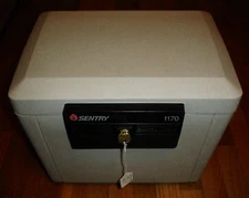 Sentry 1170 Safe Keyed FireProof Security Privacy Lock Box LockBox with Key