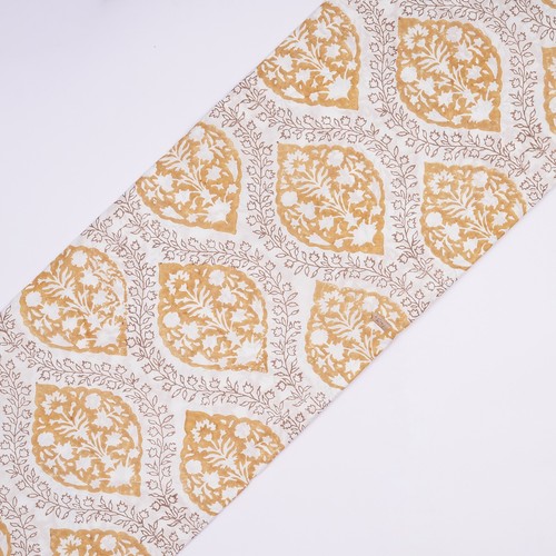 1 Yard Indian Handmade Natural Cotton Sanganeri Hand Block Print Floral Fabric - Picture 4 of 7
