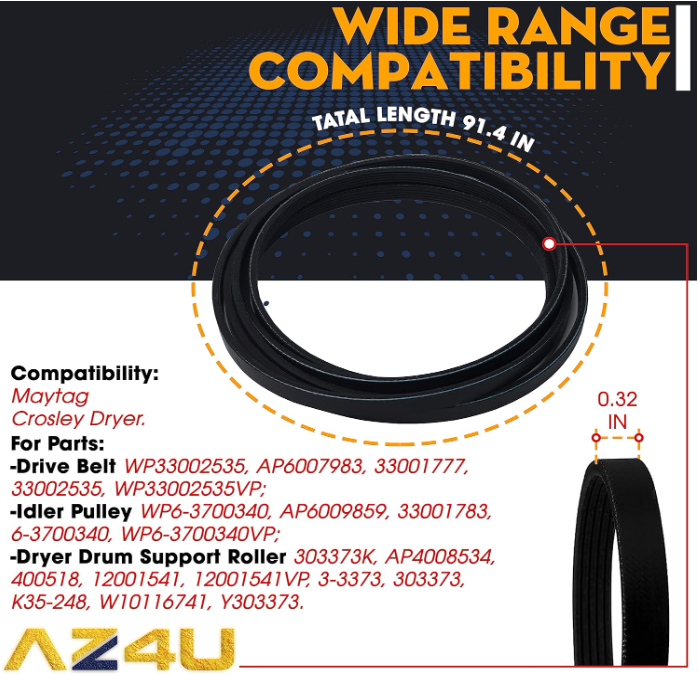 Dryer Repair Kit Drum Rollers Replace For Maytag Neptune 3000 Series MDE6000AYW eBay