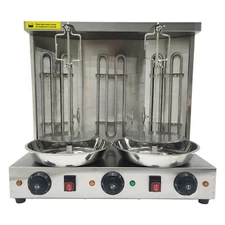 110V Commercial Turkish Barbecue Machine 3 Burners Kebab Gyro Grill Machine