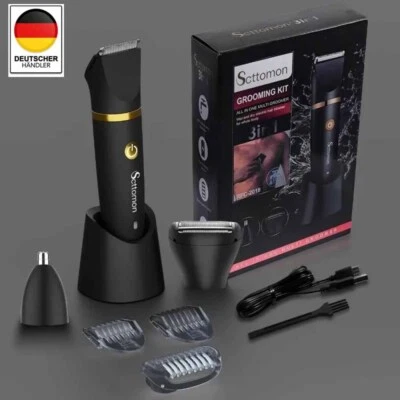 MARKENLOS Scttomon Elektrischer Leistenhaartrimmer Männer Körperrasierer Wasserdicht 3in1