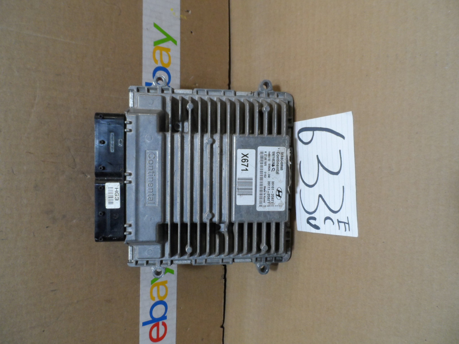 2011 Kia Optima  #633  Engine Computer ECM ECU ( 39101-2G671 )