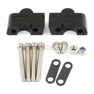 Schwarz Lenkererhöhung Klemmen für Kawasaki ER-6N Z650 Ninja650 17-23 Montieren