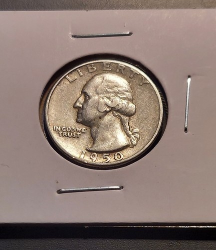 1950 Washington Silver Quarter Type B Reverse - Picture 5 of 5