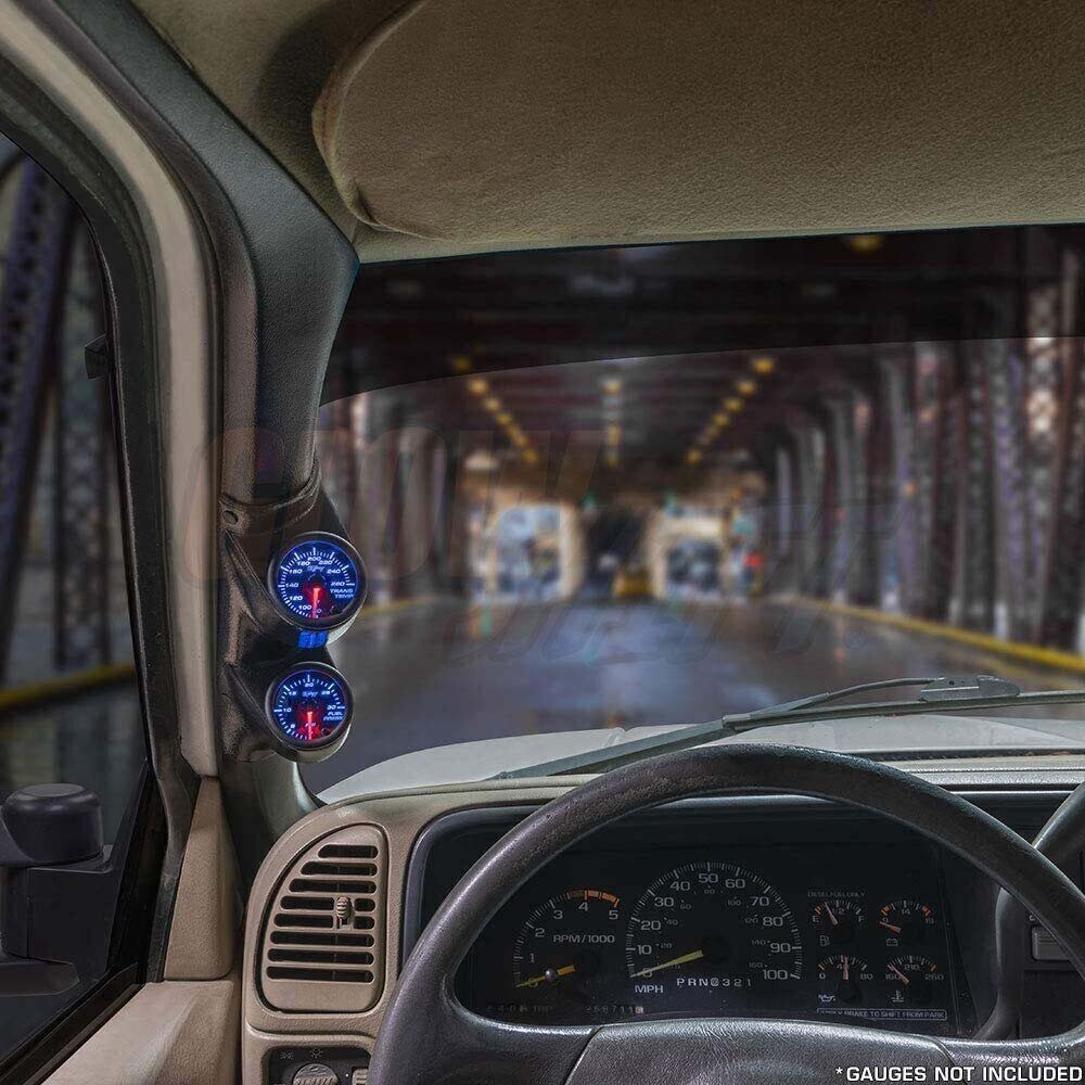 52mm 2" Racing Auto Sport Dual Hole Meter Gauge Pillar Mount Pod Holder Bracket