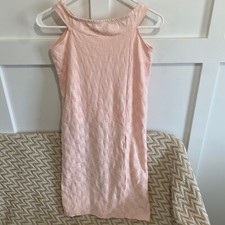 Urban Outfitters Women's High Neck Sleeveless Checkered Slit Dress Pink Size XS