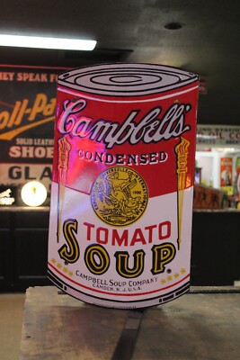 RARE CAMPBELL'S TOMATO SOUP  DEALER GENERAL STORE PORCELAIN METAL SIGN CAN SODA