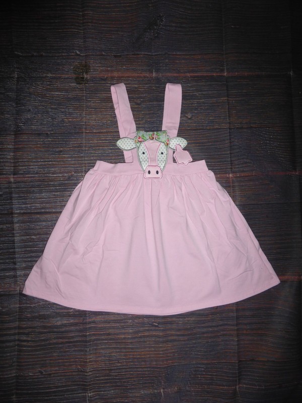 NEW Boutique Cow Sleeveless Pink Dress Size 5-6