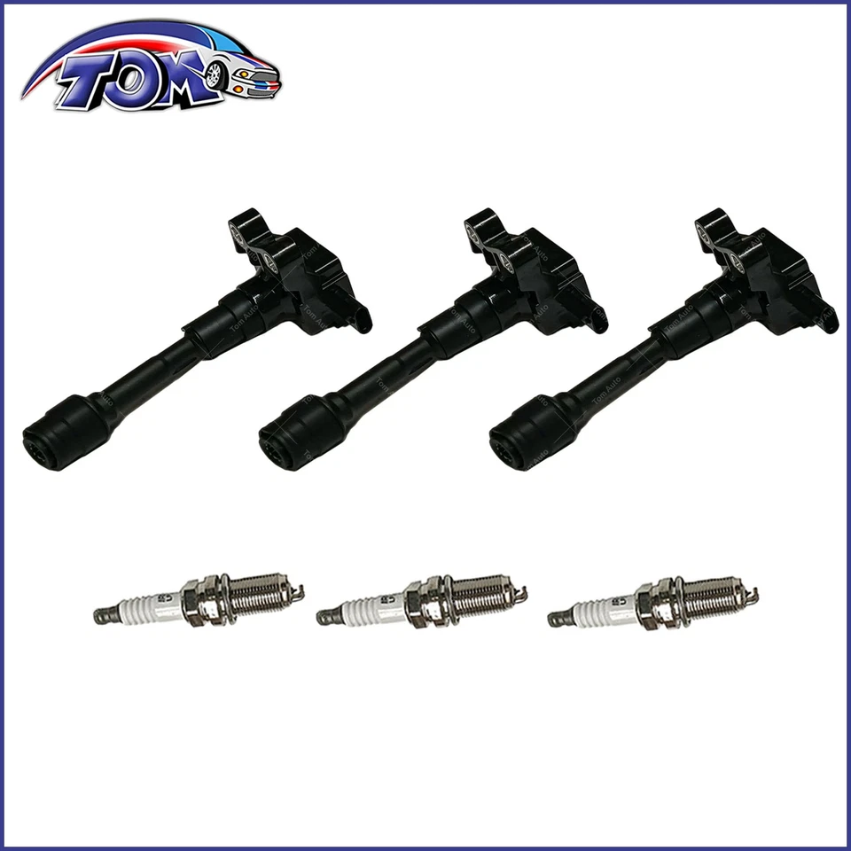3X Bobina de encendido y bujía para Ford Fiesta Ford Focus UF736 2016 2017 Foto 4 de 4