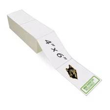 4000 Fanfold 4x6 Direct Thermal Shipping Barcode Mailing Label - Zebra 2844 US