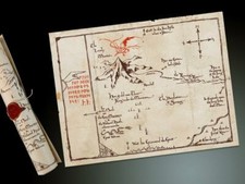 The Hobbit Thorin Oakenshield Treasure Map Prop The Lord of The Rings 26*36CM