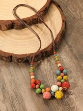 Porcelain Bead Decor Necklace for Women Jewelry for Women Gift for Her Necklace
