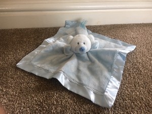 blue teddy comforter