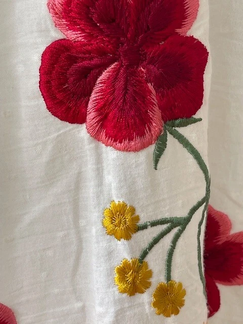 neuwertig ★ Francesca Bassi ★ Maxi Kleid 36-38 NP 249,- weiß bestickt - Bild 3 von 4